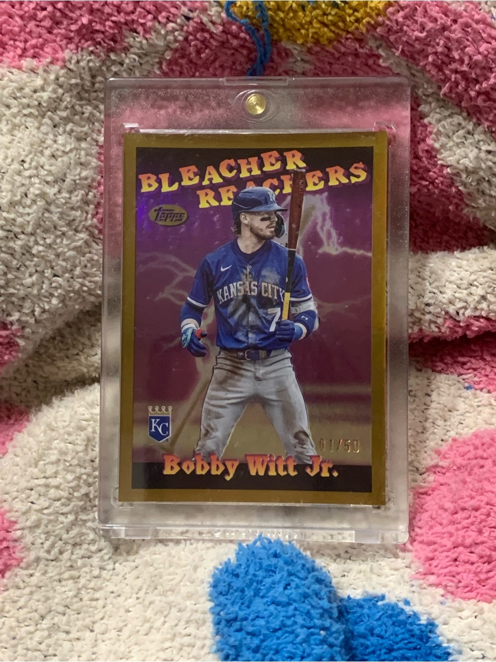 Bobby Witt Jr. 2025 Topps Update Bleacher Reachers Gold Foil SP #01/50